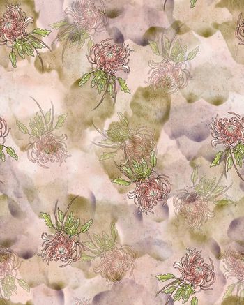 花卉印花华亿平台图片