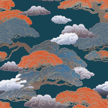 中国风印花华亿平台图片