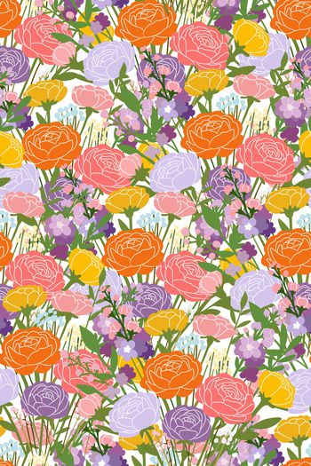 花卉印花华亿平台图片