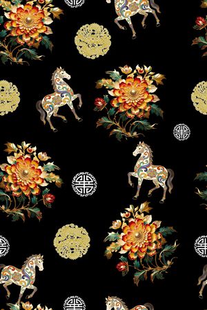 中国风印花华亿平台图片