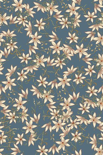 花卉印花华亿平台图片