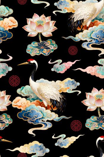 中国风印花华亿平台图片