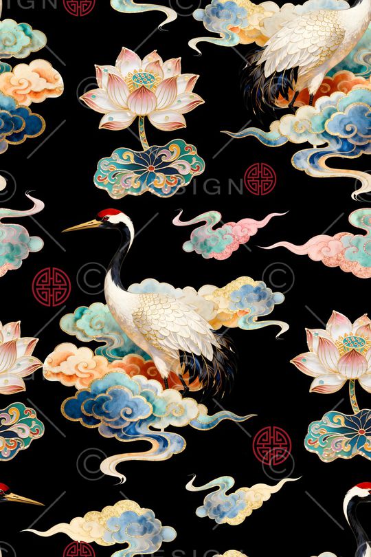 中国风印花华亿平台图片