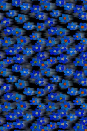 黑底花卉印花华亿平台图片