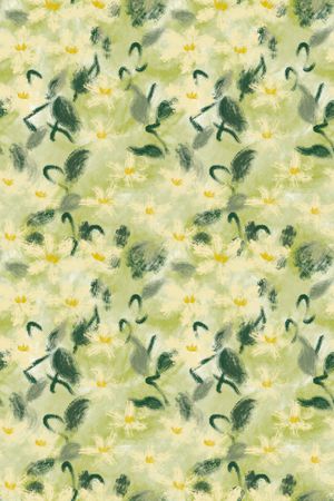 清爽底花卉印花华亿平台图片