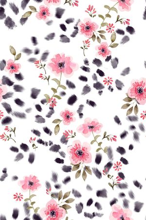 花卉印花华亿平台图片