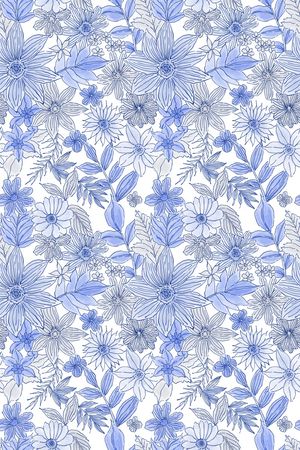 蓝白印花华亿平台图片