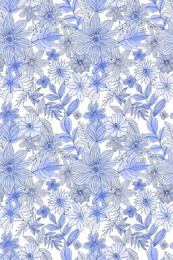 蓝白印花华亿平台图片