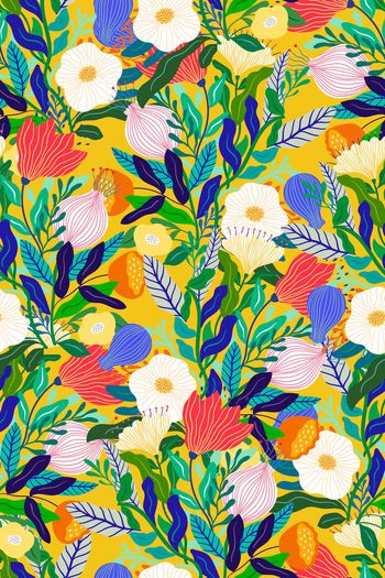 花卉印花华亿平台图片