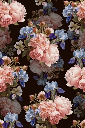 花卉印花华亿平台图片