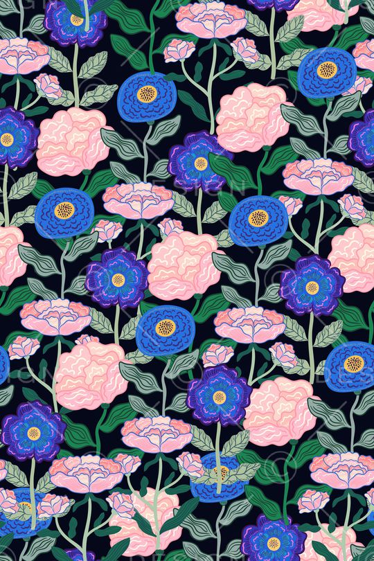 花卉印花华亿平台图片