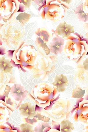 满版散花印花华亿平台图片