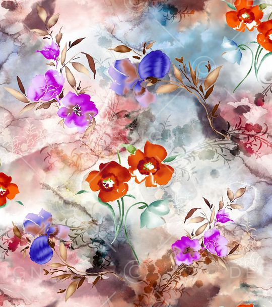 水墨印花华亿平台图片