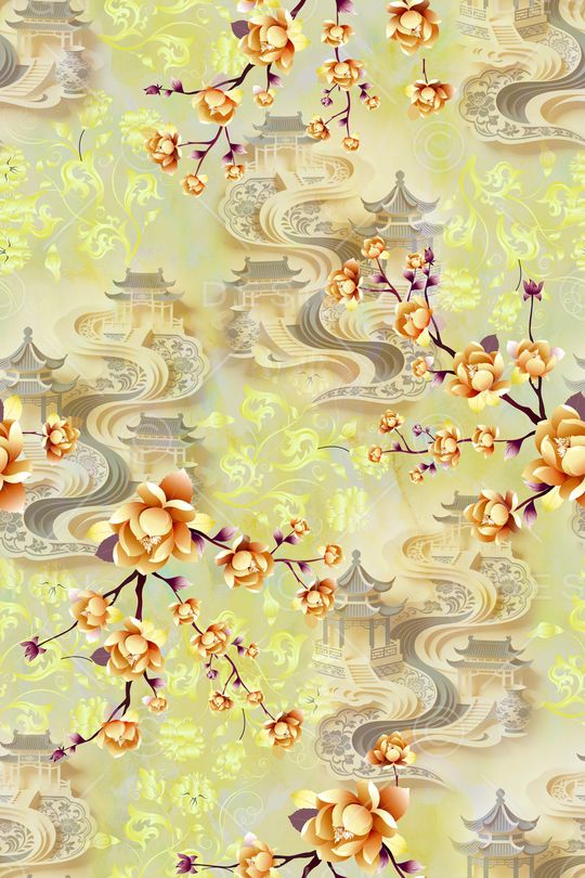 真丝印花华亿平台图片