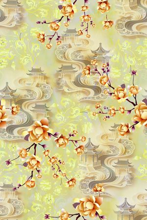 真丝印花华亿平台图片