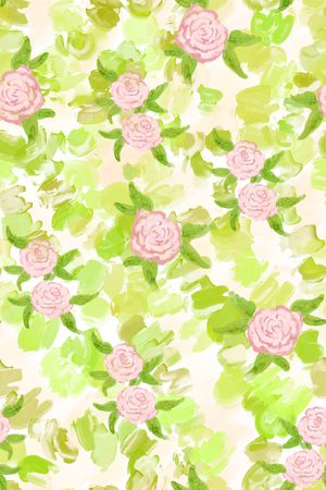 清爽底花卉印花华亿平台图片