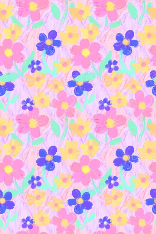 清爽底花卉印花华亿平台图片