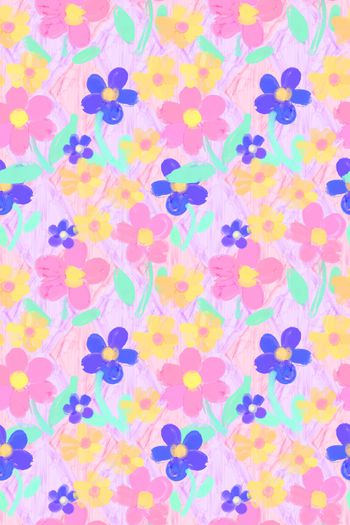 清爽底花卉印花华亿平台图片