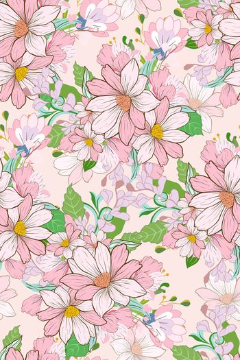 花卉印花华亿平台图片