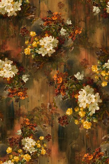 满版散花印花华亿平台图片