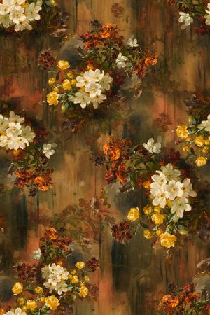 满版散花印花华亿平台图片