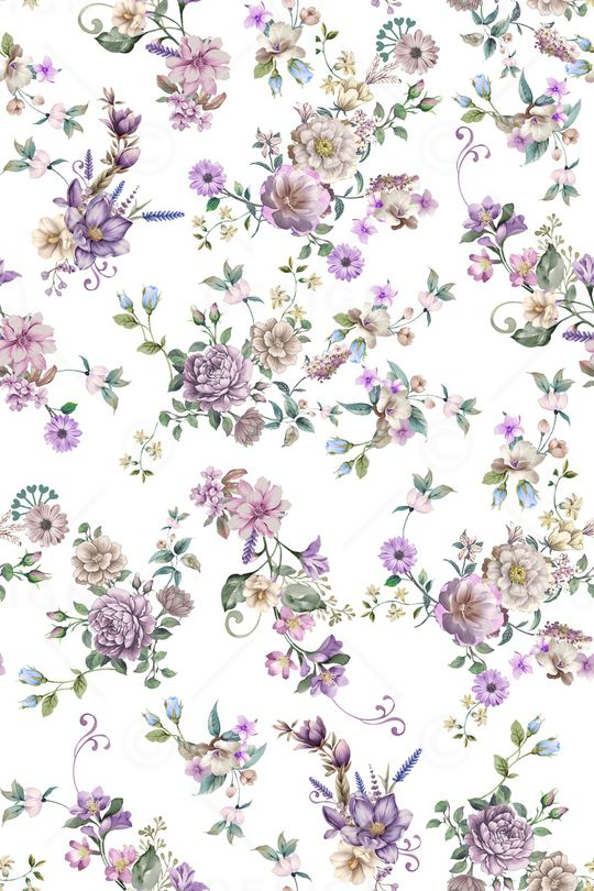 清爽底花卉印花华亿平台图片