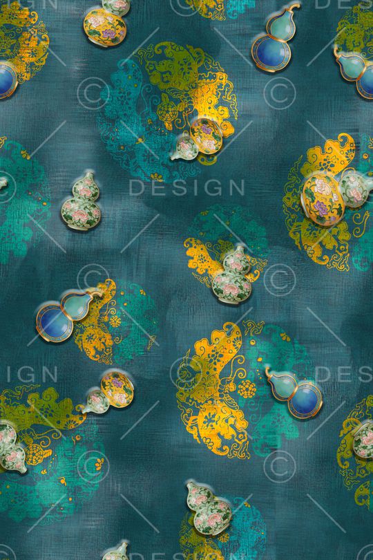 中国风印花华亿平台图片