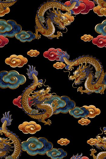 中国风印花华亿平台图片