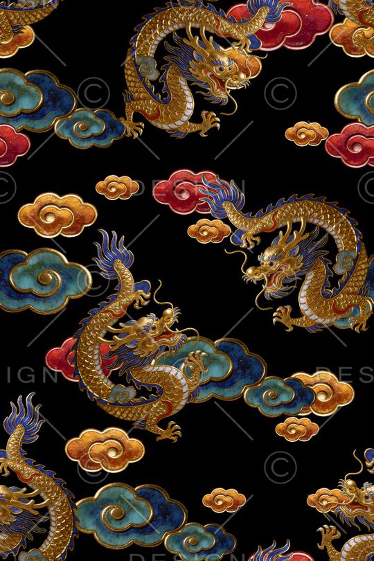 中国风印花华亿平台图片