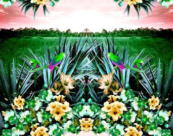 镜像对称印花华亿平台图片