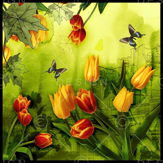 照片花卉印花华亿平台图片