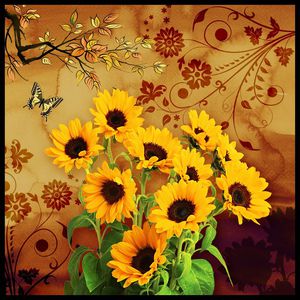 花卉印花华亿平台图片