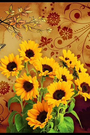 花卉印花华亿平台图片