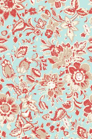 单色花卉印花华亿平台图片