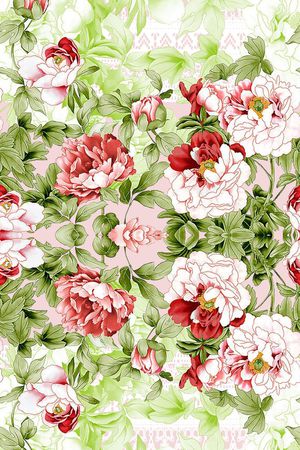 手绘花卉印花华亿平台图片