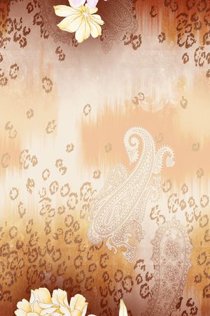 水彩手绘花卉印花华亿平台图片