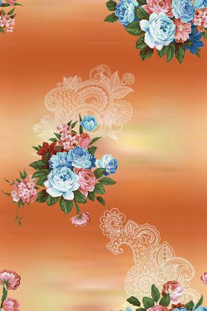 花卉印花华亿平台图片