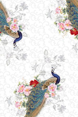 牡丹印花华亿平台图片