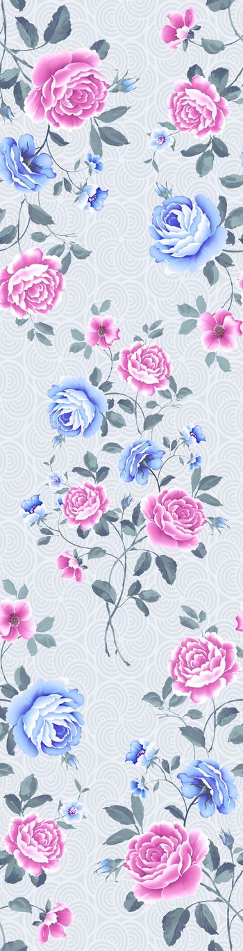 手绘花卉印花华亿平台图片