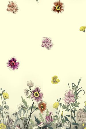 手绘花卉印花华亿平台图片