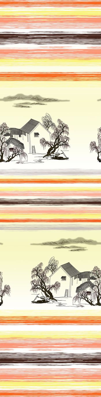 线条印花华亿平台图片