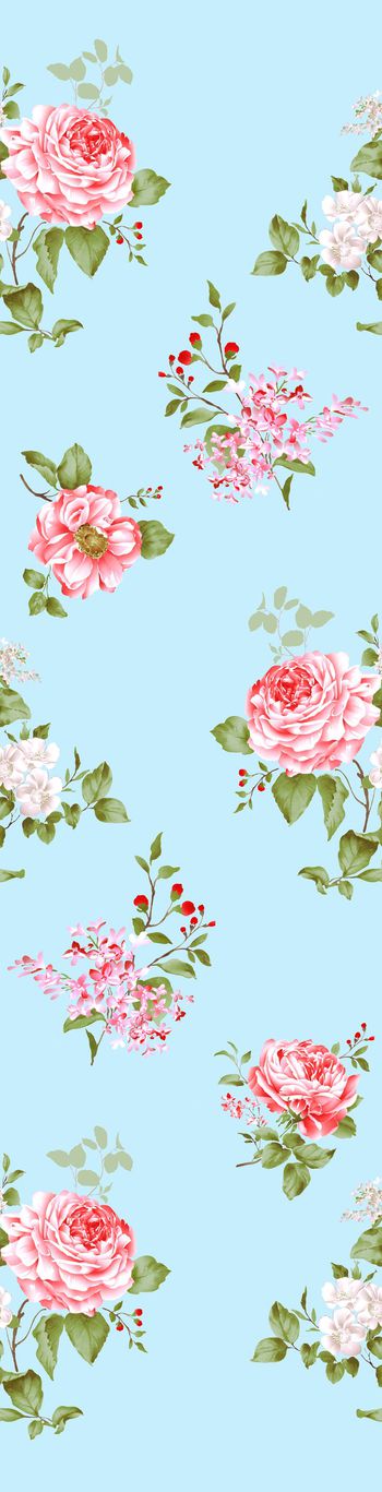 蓝底印花华亿平台图片