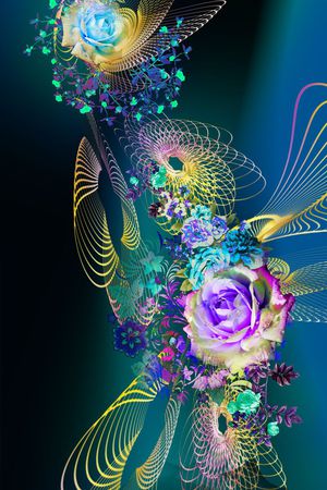 花卉印花华亿平台图片