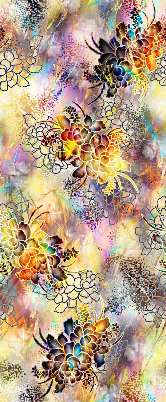 花卉印花华亿平台图片