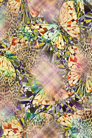 蝴蝶印花华亿平台图片