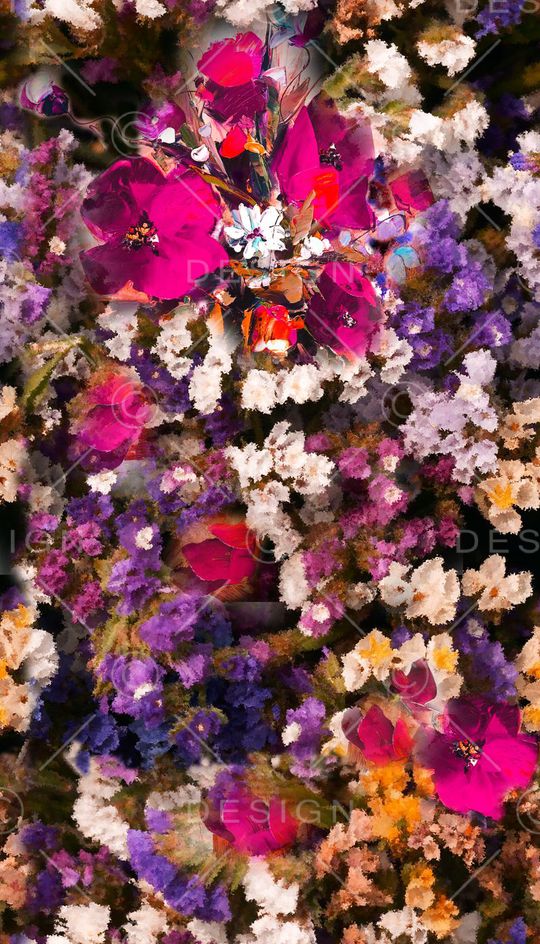 花卉印花华亿平台图片