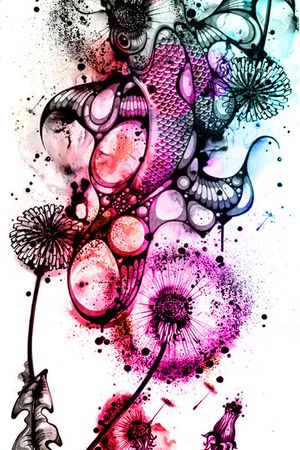 水墨印花华亿平台图片