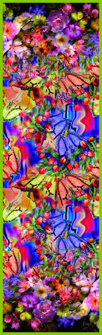 水彩花卉印花华亿平台图片