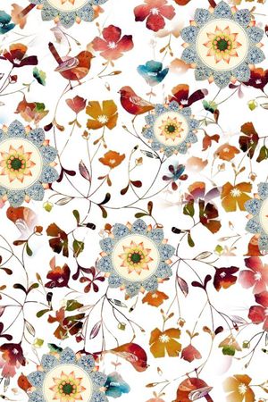 水彩手绘印花华亿平台图片