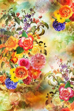 花卉印花华亿平台图片